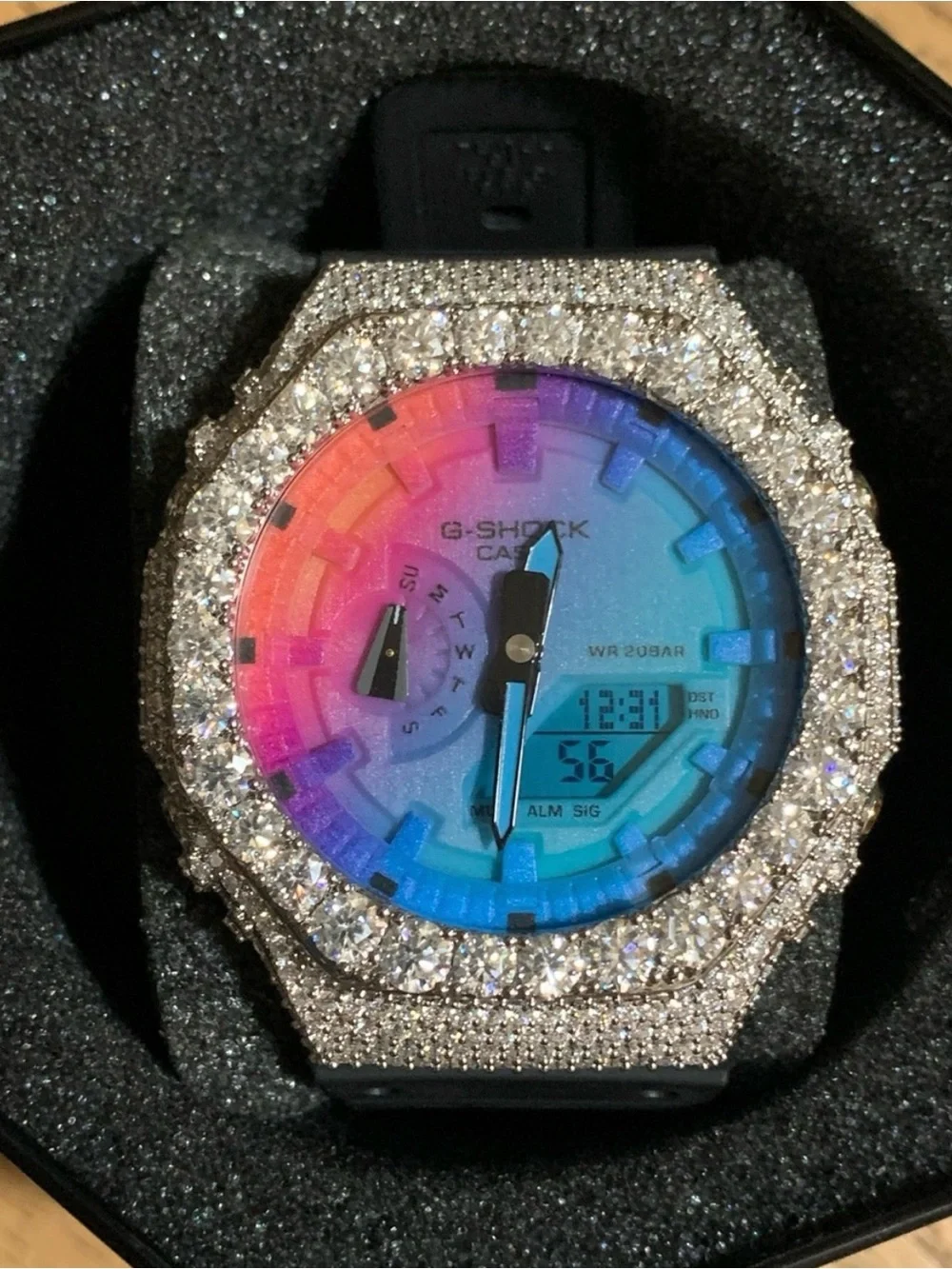 G-Shock Rainbow Gradient Dial with Crystal-Embellished Bezel